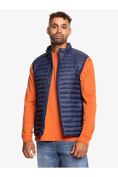 Quiksilver Quiksilver Men's Scaly Sleeveless Navy Blazer Vest Eqyjk04009-12818