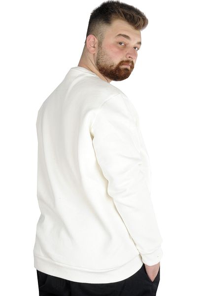 ModeXL Ανδρικό φούτερ - Mode XL, Crew Neck, Basic 20131, Ecru
