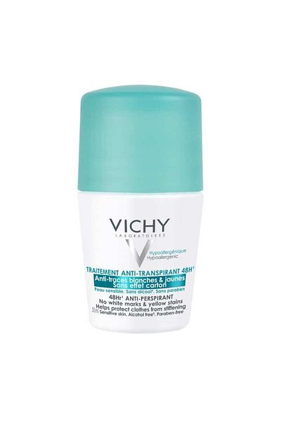 Vichy مزيل العرق لمدة 48 ساعة Terleme Karşıtı Iz Bırakmayan Roll-on 50ml