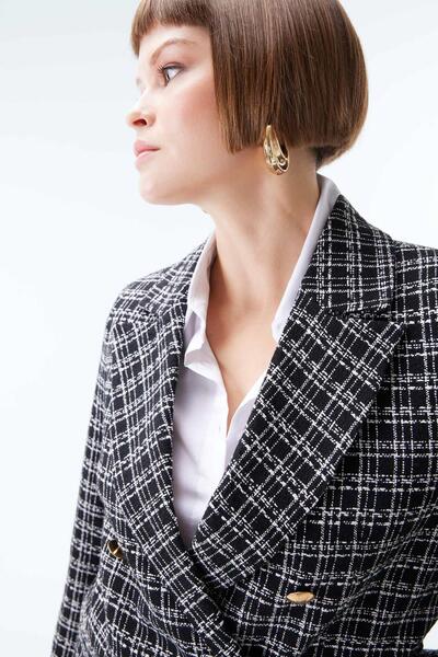 DeFacto Bunda Crop Tweed Blazer B1669ax23au