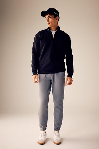 DeFacto Άνετο φούτερ με φερμουάρ γιακά Comfort Regular Fit X7405az23au