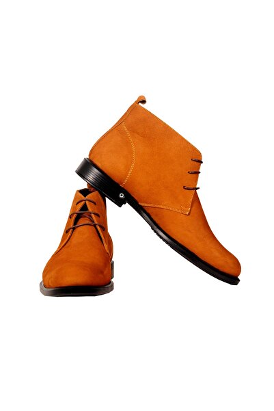 ModeXL Mode XL Erkek Ayakkabı Poli Nubuk Deri Yarım Bot 19196 Kum