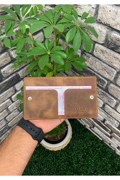 GUARD Suport pentru carduri din piele cu design Crazy Tan Patch
