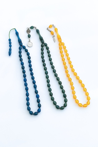 TREND COLLECTİON Damla croială Set de 3 cadouri pentru bărbați, rozariu, albastru, verde, galben