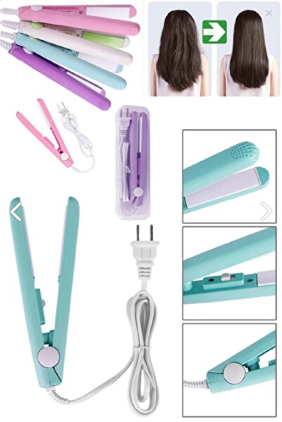 Nikadu Pratik Seyehat Saç Düzleştirici Mini Taşınabilir Saç Düzleştirici Çantaya Sığabilen Saklama Kutulu