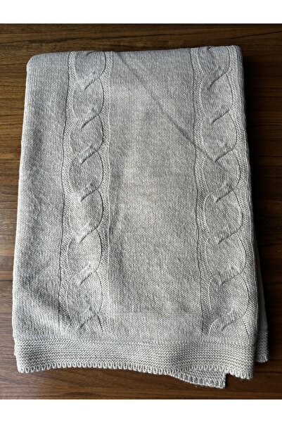 NURHAN HOME COLLECTION بطانية تريكو مبطنة من شعر خروف ويلسوفت