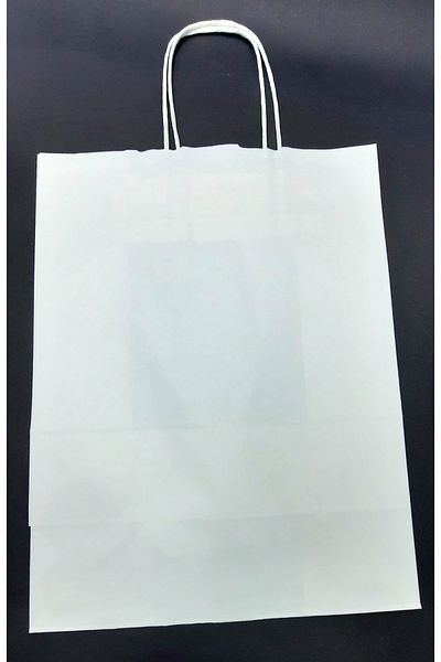 Kraft White Paper Bag 25X13X33 - 10 Pieces (White Paper Bag)