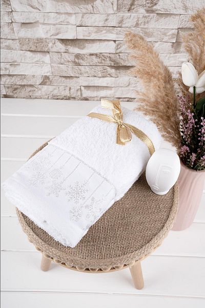 Baveno 100% Cotton Double 40x70 cm Embroidered Towel/Towel Set