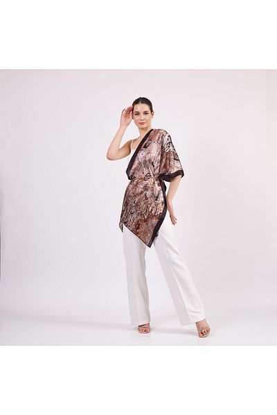 Nomads Felt Pure Silk Scarf| 55x180 cm| Piri Reis Map| Nomads Felt