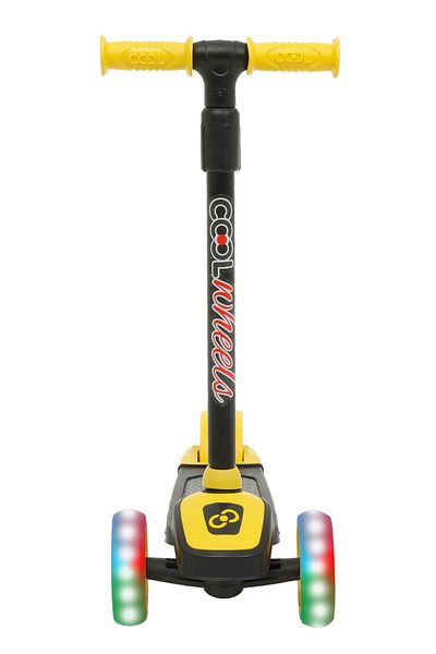 Furkan Toys Coolwheels Twist 3+ Age Lighted Scooter - 3 Wheels Yellow