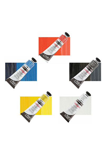 MEFGLOBAL Daler Rowney Georgian Yağlı Boya 5li Ana Renkler 38 Ml Set