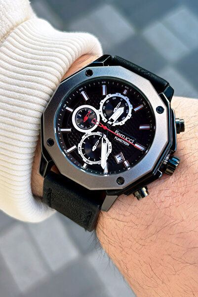 Ferrucci Function 3 Atm Su Geçirmezlik Deri Kordon Erkek Kol Saati