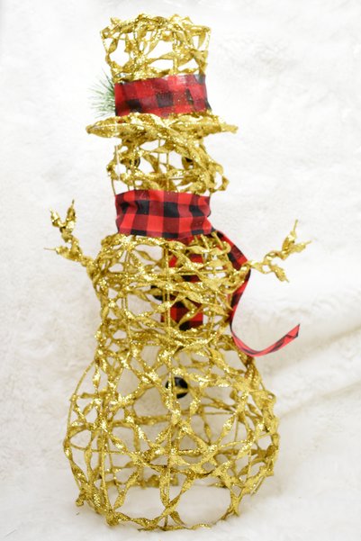 Waldern Ornament Om de Zăpadă 3D Sârmă de Aur Ornament de Anul Nou 54cm