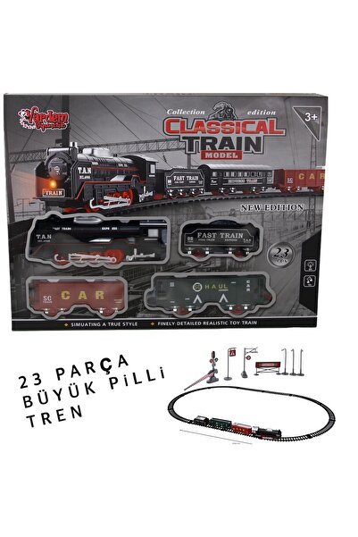 afreyz oyuncak Oyuncak Klasik Tren Pilli Yeni Model Raylı Tren Set Rayın Üzer...