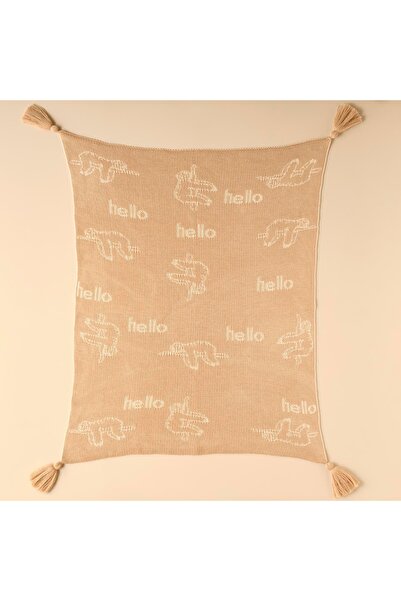 Bella Maison Sloth Knitwear Blanket Beige (100X120 cm)