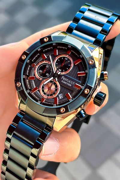 Ferrucci Function 3 Atm Waterproof Steel Cord Men's Wristwatch