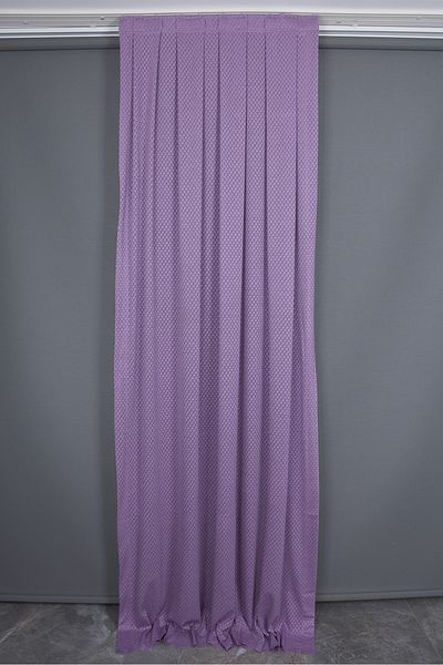 AKÇA TEKSTİL LARGE HONEYCOMB MODEL LILA COLOR SINGLE WING Ready planted Pleated Background Curtain 75*260 cm