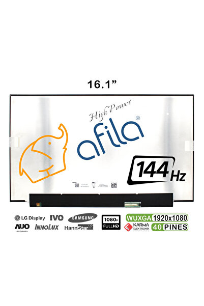 Afila N161HCA-GA1 Rev.A1 16.1" Slim Led Ekran, Lcd Panel 40pin FHD (144Hz)