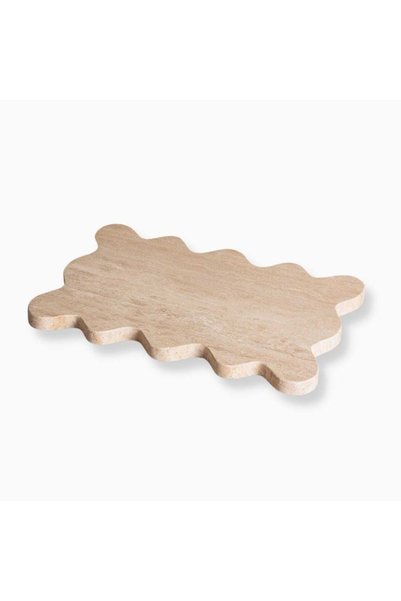 Sümeyra Marble Art TRAVERTINE DECOR TRAY - 15*25 cm