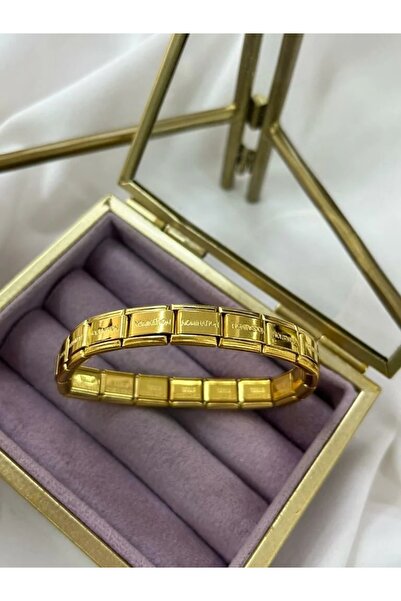 Liwer Women's Gold Steel Nomination Bracelet