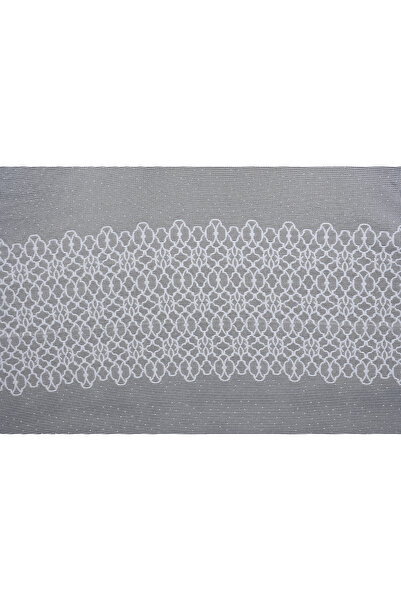 AKÇA TEKSTİL KDK 1420 PATTERN BROKEN WHITE COLOR SINGLE WING Ready Planted Pleated Background Curtain 300*260 Cm