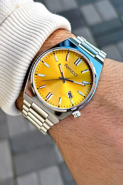 Ferrucci Function 3 Atm Waterproof Steel Cord Men's Wristwatch