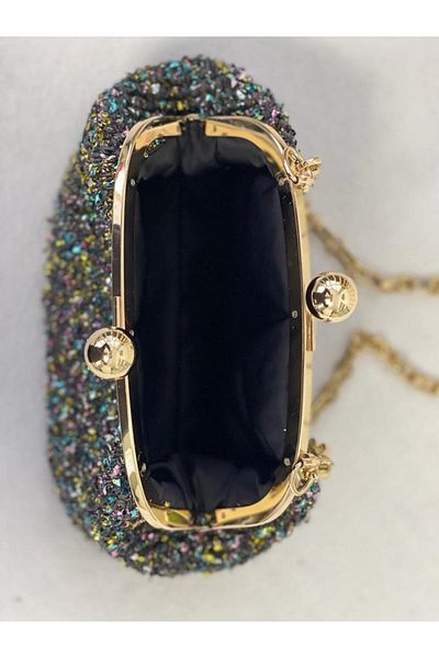 Relich Love Story Handcrafted Glitter Evening Bag