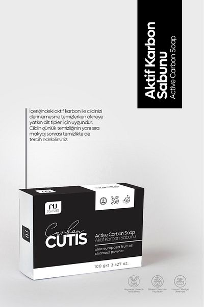 ru cosmetic Activated Carbon Dermcutıs Soap - Acne Repellent