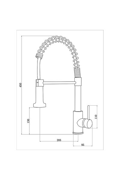 Boheme Industrial Sink Mixer Chrome