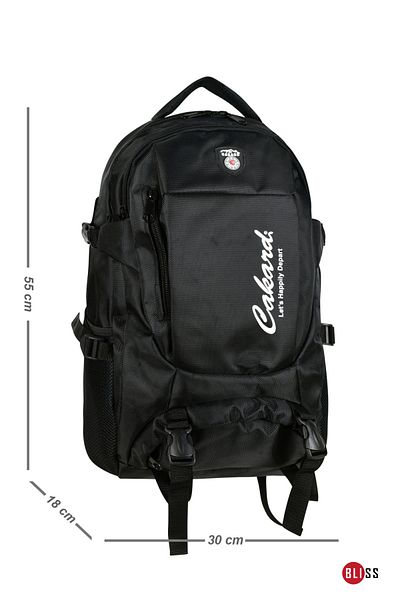 Bliss Unisex Multifunctional 40 Liter Water Resistant Outdoor Mountaineer Travel Black Backpack