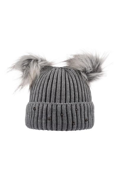 MİNİKO KİDS SUYUTTİ 23420-01 DOUBLE PON PULL STONE WOMEN'S BEANIE