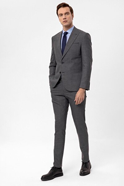 SÜVARİ Slimfit Armürlü Takım Elbise