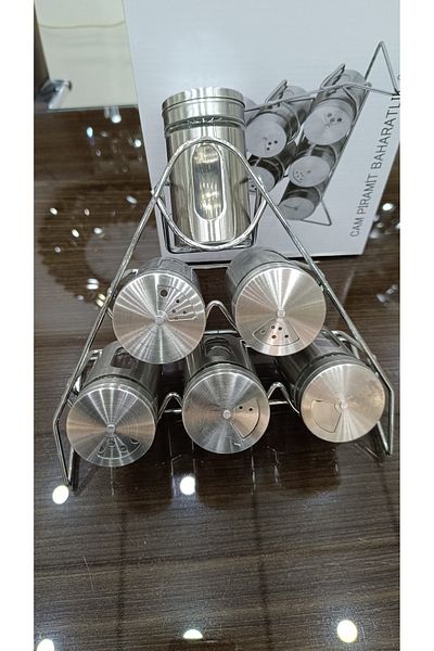 DEKOR ZÜCCACİYE HOME 6-Piece Glass Spice Rack