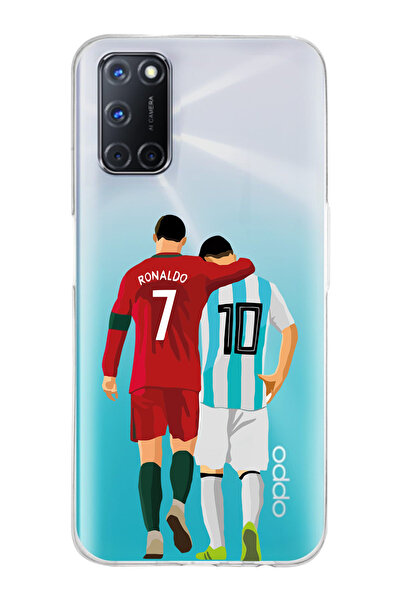 Magic Ring Oppo A52/A72/A92 Uyumlu Lionel Messi ve Cristiano Ronaldo Desenli ...