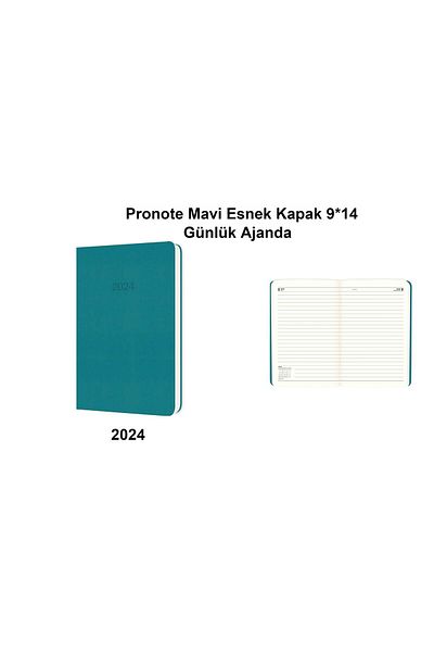 KESKİN COLOR Keskin Color 2024 Pronote Blue Flexible Cover 9*14 Daily Agenda
