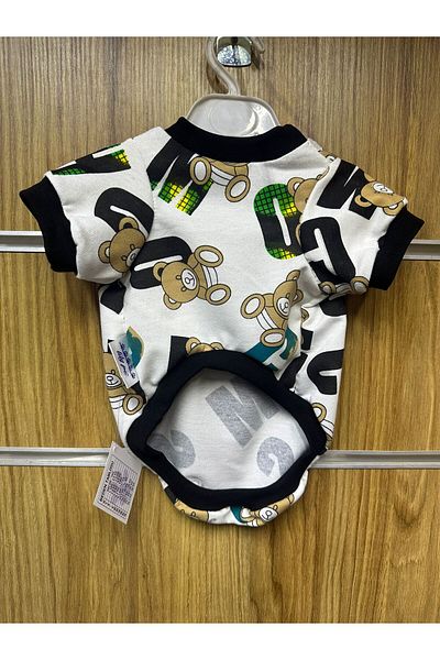 HKEVCİLPET Combed Cotton 3 Yarn Cat Dog Outfit Jacket Coat Sweet Fluffy Bear Dog Outfit