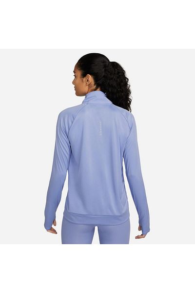 Nike Pullover Women's Nike Dri-FIT Swoosh Run Light Blue Women's Sweatshirt