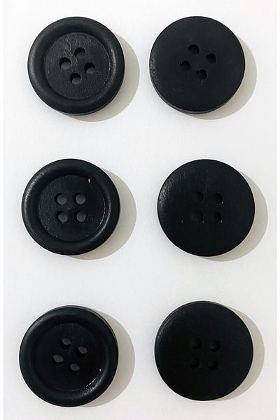 hobim42 NATURAL Wooden VEST JACKET COAT BUTTON ITALIAN MODEL (6 PIECES SIZE:2.3CM)