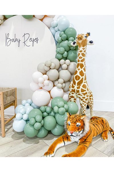 Çemrek Süs Parti Island tea sea sand balloon chain set 100 pieces of balloons and chain