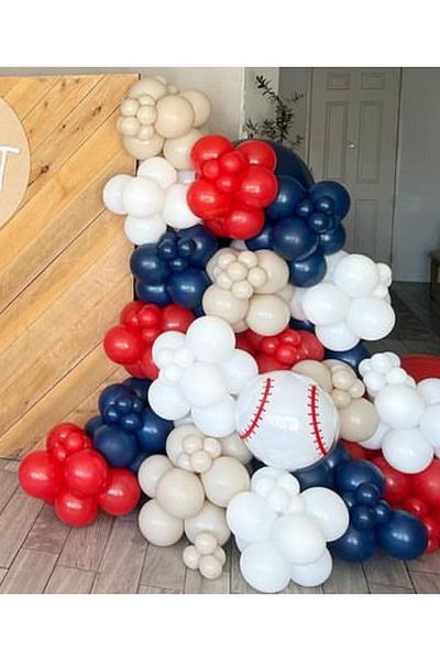 Çemrek Süs Parti Night blue red white sailor concept balloon chain 100 pieces of balloons