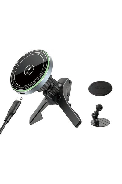 Go-Des Gd-wl289 Magnetik Wireless Kablosuz Şarjlı 2 In 1 Araç Içi Telefon Tutucu