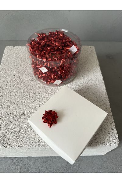 Meyofficial Red raffia mini ornament star 100pcs