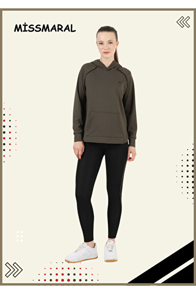 missmaral Women's Tights Set Sports Tunic & Leggings Diving Fabric Sports and Casual Khaki 3060