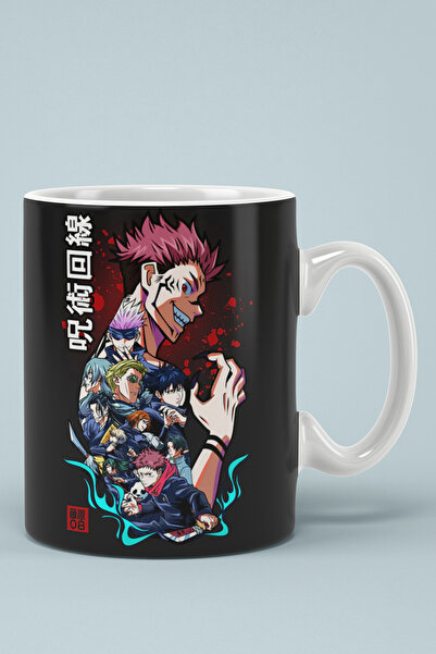 OYART&DESIGN كوب مطبوع عليه رسوم متحركة Jujutsu Kaisen