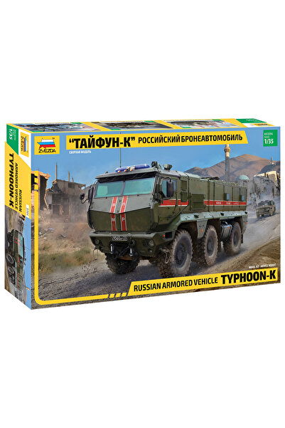 Zvezda 1/35 Russia Typhoon-K 6x6 Armored Vehicle Plastik Askeri Araç Maket Ki...
