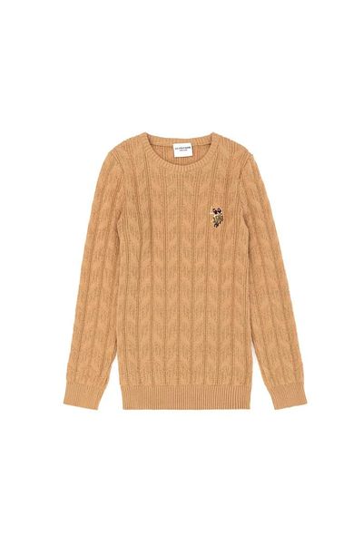 U.S. Polo Assn. قاعدة. بولو أسن. سترة للأولاد بياقة دائرية أساسية G083SZ0TK.000.1629981 TEKSPOR