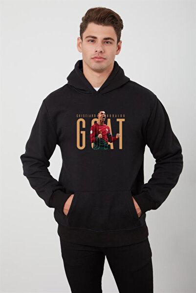 offsidesign Ανδρική μαύρη κουκούλα μεγάλου μεγέθους, μακρυμάνικη μπλούζα με σ...