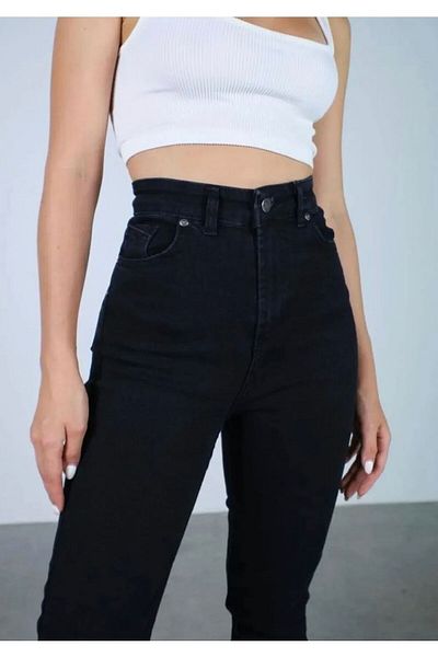 LAMİRAMOOD Black Mom Jean