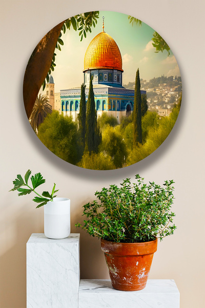 Nod Model de poster de pictură religioasă Mescid-i Aqsa, sufragerie, hol, dec...