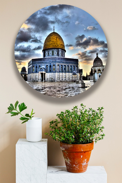 Nod Masjid-I Aqsa Religious Painting Poster Model, Living Room, Hall, Office Wall Decoration